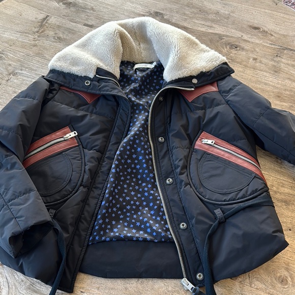 Coach Black and Brown Quilted Puffer with Sherpa Collar - Picture 11 of 11